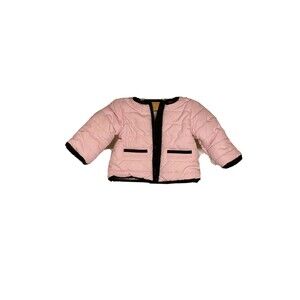 Jacket Girls 12M Pink Puffer Winter Jacket with Heart Lining Winter Long Quilted